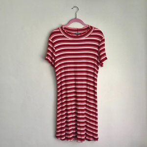 Wild Fable / Red & White Stripe T-Shirt Dress